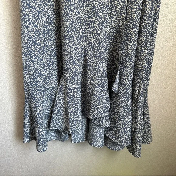 Prettygarden Sz M Women’s Long Sleeve Floral Print Midi Dress Blue - Picture 4 of 12